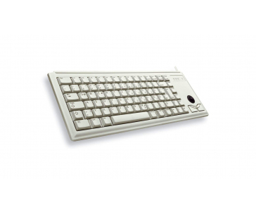 CHERRY klávesnice G84-4400, trackball, ultralehká, USB, EU, šedá