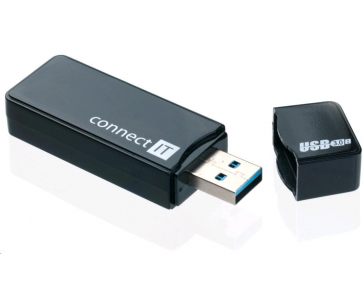CONNECT IT Čtečka paměťových karet USB 3.0 GEAR černá