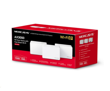 MERCUSYS Halo H80X(2-pack) WiFi6 Mesh (AX3000,2,4GHz/5GHz,3xGbELAN/WAN)