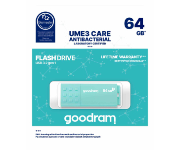 GOODRAM Flash Disk 2x64GB UME3, USB 3.2 CARE