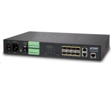 Planet MGSD-10080F Metro switch 8x SFP(DDM) 100/1000Base-X, 2x 1000Base-T, AC+DC, DI/O, SNMPv3, IGMPv3,IPv6