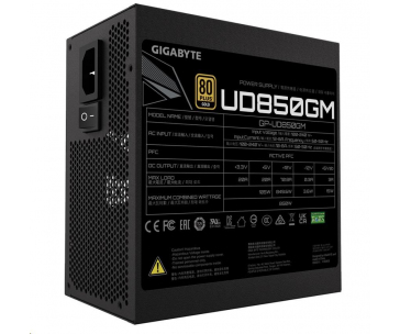 GIGABYTE zdroj UD850GM, 850W, 80+ Gold, 120mm fan