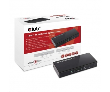 Club3D Video splitter 1:4 HDMI 2.0 4K60Hz UHD, 4 porty
