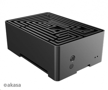 AKASA case Maze, pro Raspberry Pi 4, hliník, černá