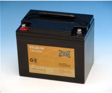 Baterie - CTM CTL 33-12 (12V/33Ah - M6), životnost 10-12let