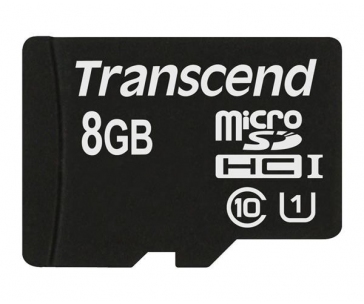 TRANSCEND MicroSDHC karta 8GB Premium, Class 10 UHS-I 300x, bez adaptéru