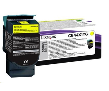 LEXMARK C544, X544 Yellow Extra High Yield Return Programme Toner Cartridge (4K)