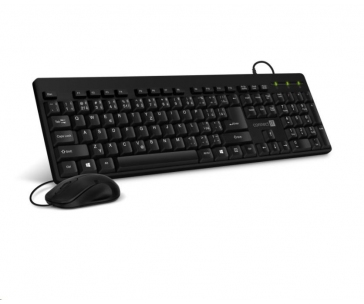 CONNECT IT Combo drátová černá klávesnice + myš, CZ + SK layout