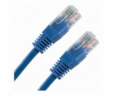 XtendLan patch kabel Cat5E, UTP - 0,25m, modrý (prodej po 10 ks)