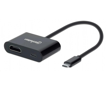 MANHATTAN Adapter USB-C na HDMI, 4K@60Hz, černá