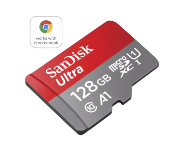 SanDisk MicroSDXC karta 128GB Ultra pro Chromebook (R:160/W:260 MB/s, UHS I, C10, A1)