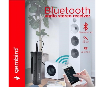 GEMBIRD adapter USB Bluetooth v4.2,  stereo audio receiver, černý