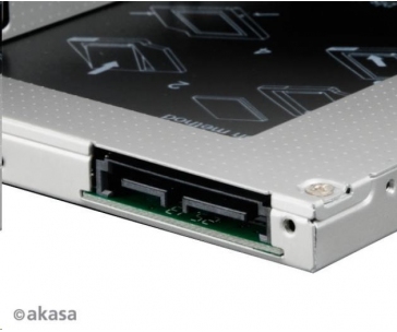 AKASA HDD box  N.Stor S9, 2.5" SATA HDD/SSD do pozice pro optickou mechaniku SATA (výška HDD do 9,5mm)