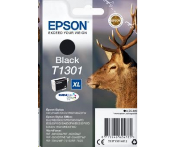 EPSON ink čer Singlepack "Jelen" Black T1301 DURABrite Ultra Ink (25,4 ml)