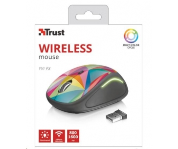 TRUST Myš Yvi Wireless Mouse USB, geometrics