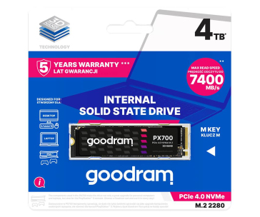 GOODRAM SSD PX700 4TB, M.2 2280 , PCIe Gen4x4, NVMe