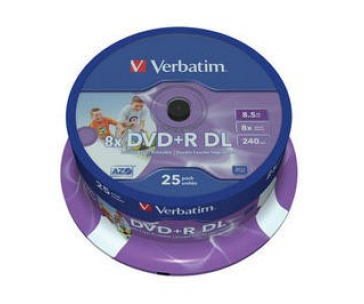 VERBATIM DVD+R Double Layer 8.5GB 8X 50 Pack Spindle