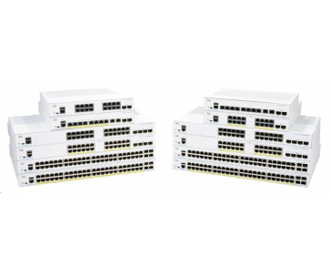 Cisco switch CBS250-16P-2G, 16xGbE RJ45, 2xSFP, fanless, PoE+, 120W