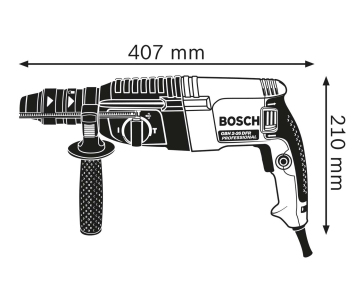 BOSCH GBH 2-26 DFR, vrtací kladivo s SDS plus, 800 W, příklep 3 J, 4 – 26 mm