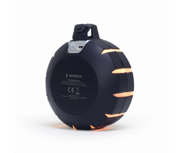 GEMBIRD Repro SPK-BTOD-01, Outdoor, Bluetooth, 3W, RGB LED podsvícení, černá