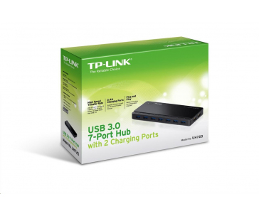 TP-Link UH720 USB hub s nabíjecími porty (7xUSB3.0, 2x2,4A nabíjecí port)