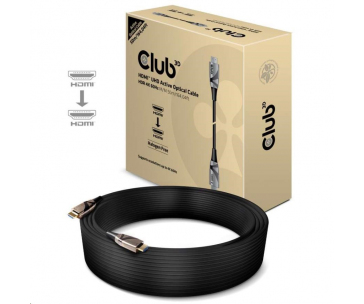 Club3D Kabel aktivní hybridní optický HDMI 2.0 UHD HDR 4K60Hz, (M/M), 50m