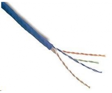 UTP kabel PlanetElite, Cat5E, drát, PVC, modrá, 305m