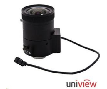 Uniview objektiv pro "box" kamery 3Mpix, 1/1.8" DC-Drive, varifokální 3.8-16mm (103-22.5°), F1.6, C-Mount