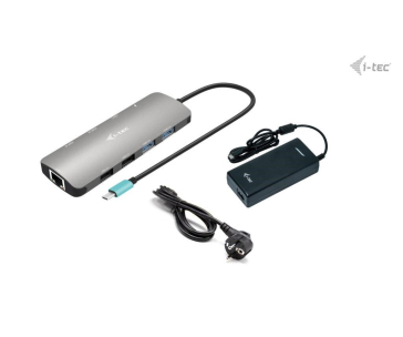 i-tec USB-C Metal Nano 2x HDMI Docking Station, PD 100W + Charger 112W