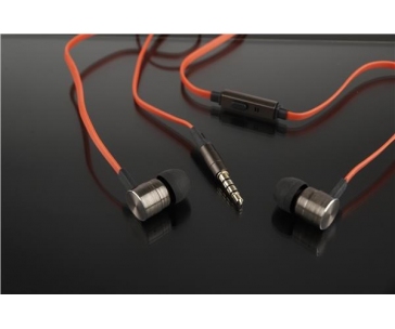 GEMBIRD sluchátka s mikrofonem MHS-EP-LHR pro MP3, kovová, Black