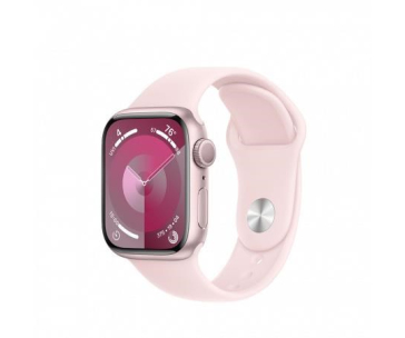 APPLE Watch Series 9 GPS 41mm Pink Aluminium Case with Light Pink Sport Band - S/M