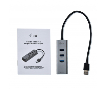 i-tec USB 3.0 Metal HUB 3 Port + Gigabit Ethernet Adapter