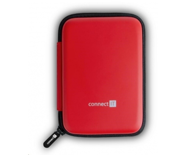 CONNECT IT HardShellProtect pevné skořepinové ochranné pouzdro na 2,5" HDD, červená