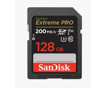 SanDisk SDXC karta 128GB Extreme PRO (200 MB/s Class 10, UHS-I U3 V30)