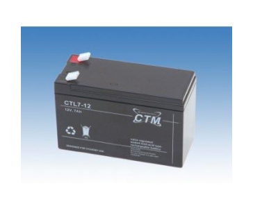 Baterie - CTM CTL 12-7 (12V/7Ah - Faston 250), životnost 10-12let