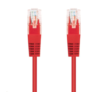 C-TECH kabel patchcord Cat5e, UTP, červený, 1m