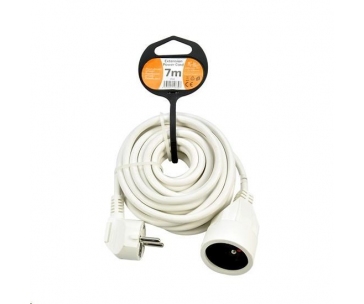 Solight prodlužovací kabel - spojka, 1 zásuvka, bílá, 7m