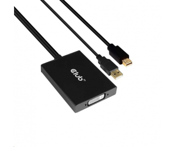 Club3D Adaptér aktivní Mini DisplayPort 1.2 na Dual Link DVI-D Active Adapter, pouze HDCP, 4k30Hz, 60cm