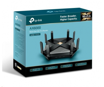 TP-Link Archer AX6000 OneMesh WiFi6 router (AX6000, 2,4GHz/5GHz, 8xGbELAN, 2,5GbEWAN, 1xUSBA3.0,1xUSBC3.0)