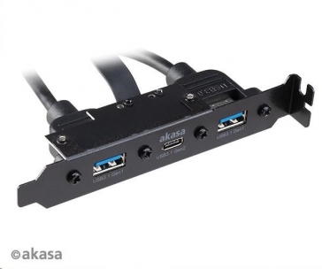 AKASA adaptér MB interní, USB 3.1 Gen2 internal adapter cable & dual Gen1 Type-A Ports, 50 cm