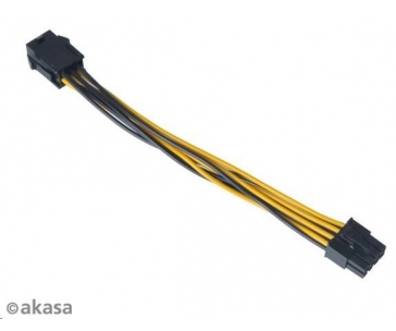 AKASA kabel redukce napájení z 6pin PCIe na 8pin ATX 12V, 15cm