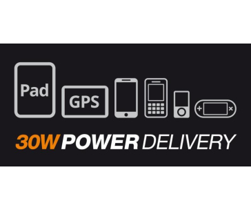 ALIGATOR chytrá mini nabíječka do auta Power Delivery 30W, USB-C + USB-A, kabel USB-C/Lightning, černá