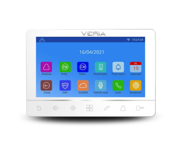 VERIA 8276B série 2-WIRE bílý LCD monitor videotelefonu