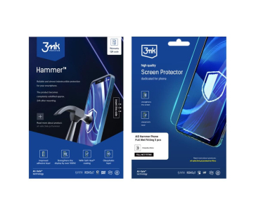 3mk All-Safe - AIO fólie Hammer Full Wet Fitting Phone, 5 ks