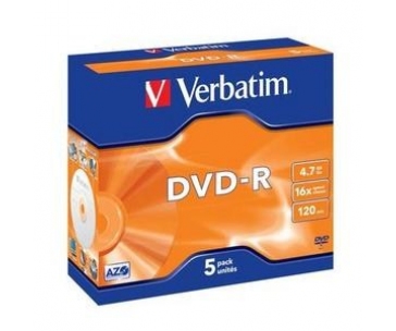 VERBATIM DVD-R (5-pack)Jewel/16x/4.7GB
