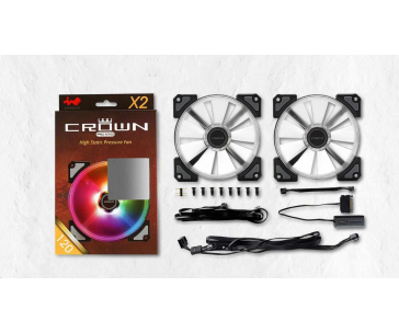 IN WIN Ventilátor Crown AC120, 12 cm, Twin pack