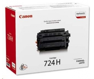 Canon TONER 724H černý pro i-SENSYS LBP6750DN, LBP6780x, LBP7780Cx, MF512x, MF515x (12 500 str.)