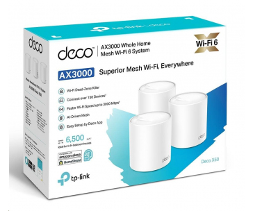 TP-Link Deco X50(3-pack) WiFi6 Mesh (AX3000,2,4GHz/5GHz,3xGbELAN/WAN)
