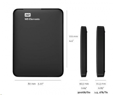 Bazar WD Elements Portable 2TB Ext. 2.5" USB3.0, Black