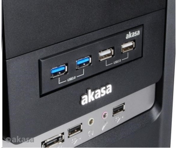 AKASA HUB USB  InterConnect S, do 3,5" pozice, 2x USB 2.0, 2x USB 3.0, interní